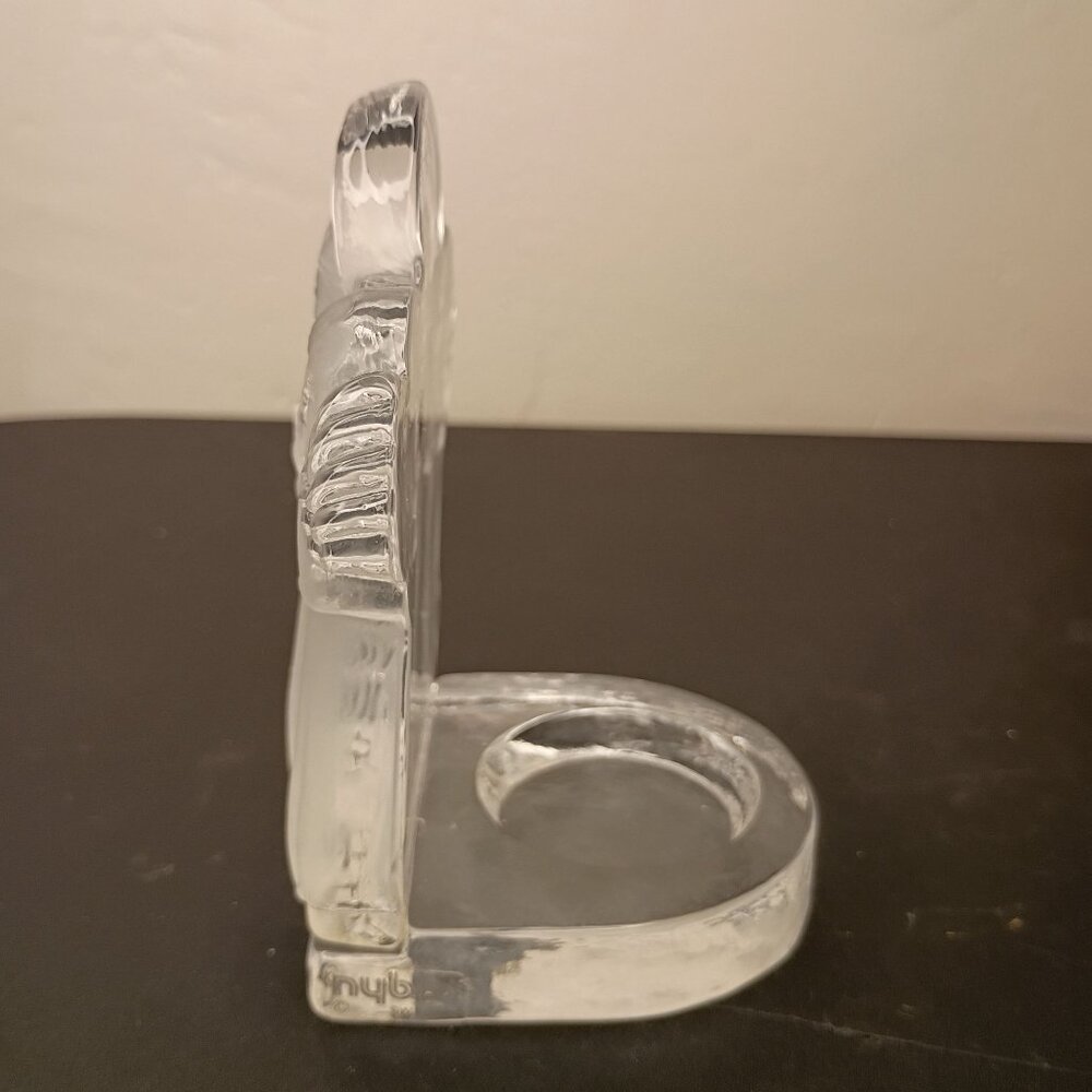 Nybro Swedish Crystal Candle Frosted Glass Angels 5" Christmas Gift Collectable - Picture 6 of 12